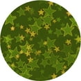 thumbnail image 1 of Ahgly Company Machine Washable Indoor Round Transitional Dark Forest Green Area Rugs, 6' Round, 1 of 7