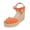 Orange, variant on Women's Comfortable Platform Sandals Wide Toe Box Ankle Strap Wedge Sandals Hollow Out Non Slip Walking Shoes Red Size 6.5