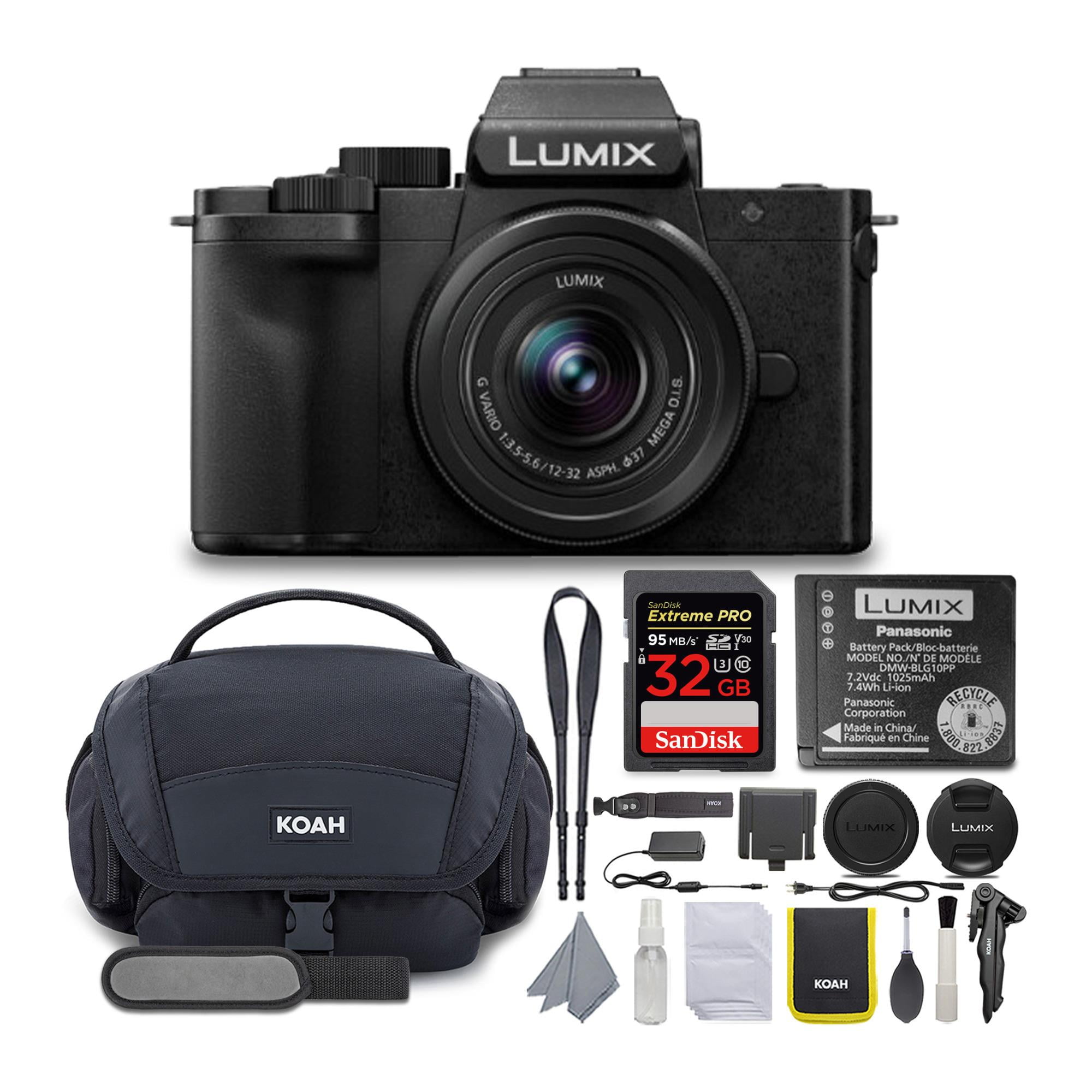 ik draag kleding Grand overstroming Panasonic LUMIX G100 4K Mirrorless Vlogging Camera with 12-32mm Lens Bundle  - Walmart.com