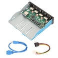 thumbnail image 3 of Hub USB 3.1 de panel frontal de 3,25 pulgadas, 10 Gbps, 4 puertos de bajada y 1 puerto de enlace ascendente, concentrador de acoplamiento de panel frontal para computadora de escritorio para oficina, 3 of 12