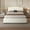 White, variant on E-Motie Full-Size Bed Frame, Pu Leather-Strapped Wing-Back Headboard, Upholstered Platform Bed With 4 Storage Drawers, Led Light And Charging Station, No Box Spring Needed, White