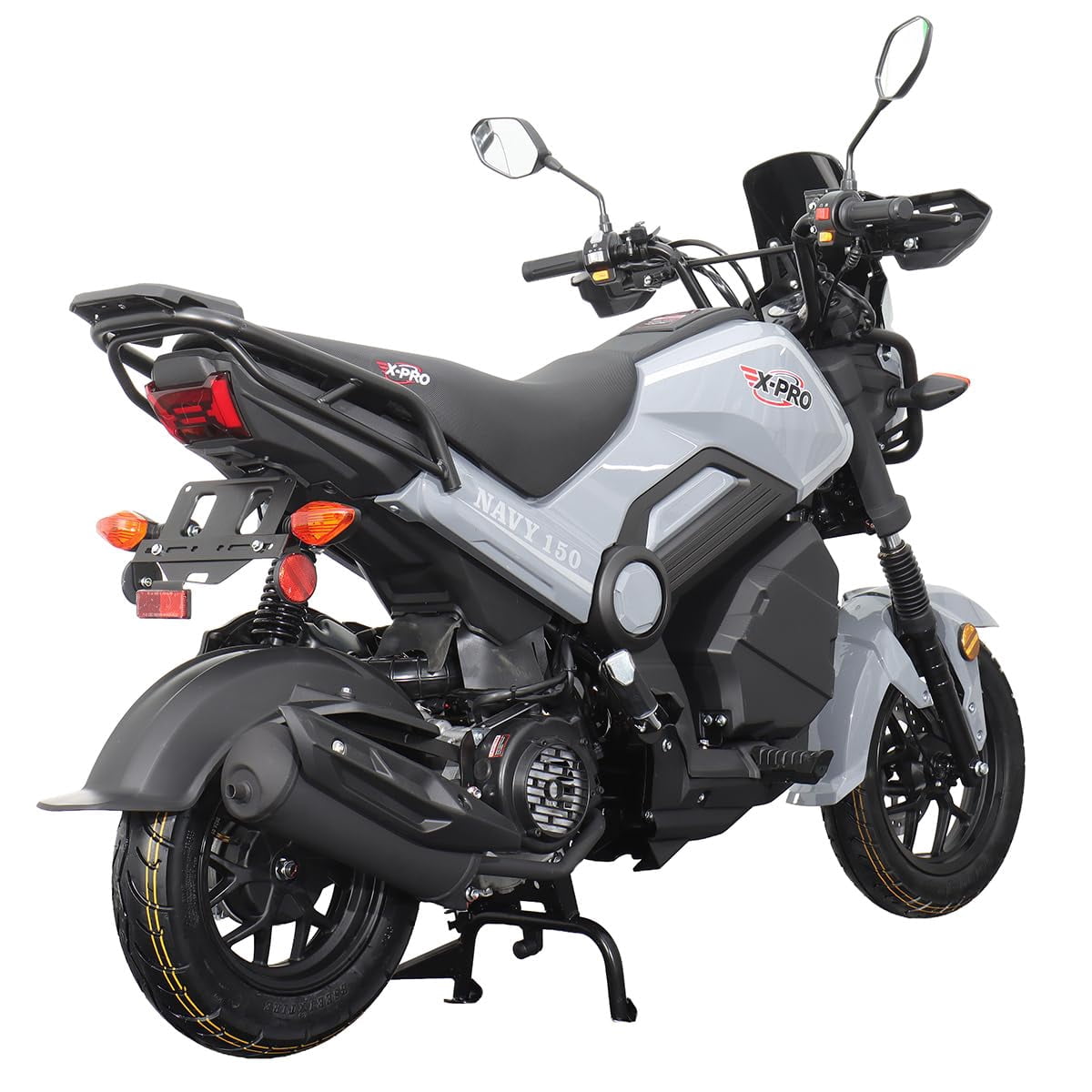 X‑Pro Navy 150cc Automatic Motorcycle – CVT Scooter with Electric & Kick Start, LED Lights, Aluminum Wheels, 149.6cc Air‑Cooled Engine