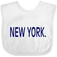thumbnail image 3 of Inktastic New York in Blue Text Boys or Girls Baby Bib, 3 of 4