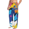 thumbnail image 6 of Naloa Abstract Color Splash Pajama Pants Men, PJ Bottoms, Sleep & Lounge Pants-Large, 6 of 6