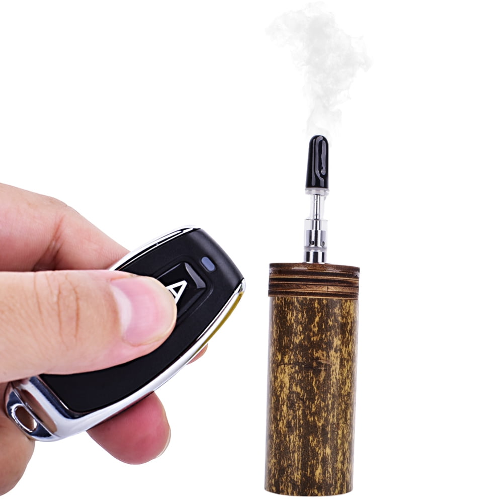 Mini Fog Machine Brown Bamboo，Mini Handheld Smoke Machine Wireless Remote Control Smoke Maker for Videos Photography Outdoor Activities Party Stage Effect
