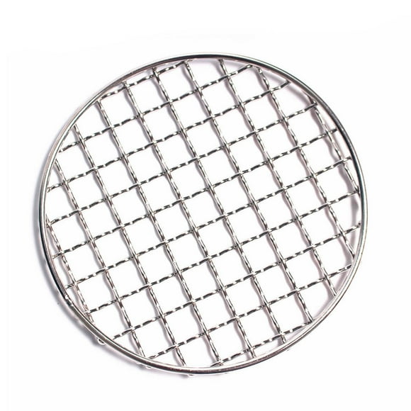facefd Grill Mesh Sturdy Outdoor Grilling Tool Accessories Convenient Simple Barbecuing Accessory Barbecue Net for Home Garden Park Round