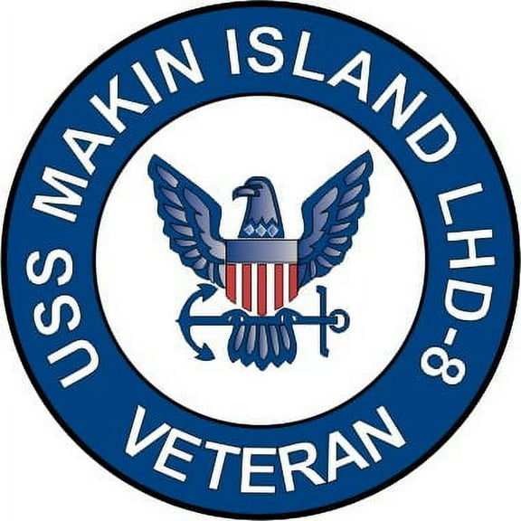 3.8 Inch USS Makin Island LHD-8 Veteran Decal Sticker