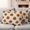 Orange Sienna Beige, variant on Leopard Pumpkin Fall Outdoor Waterproof Pillow Covers, Thanksgiving Sunflower Botanical Brown Decorative Square Throw Pillowcase Sofa Cushion Sham for Patio/Couch/Chair, 16"x16" 2 Pack