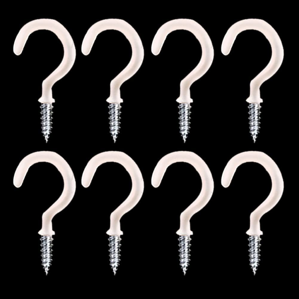 Cup Hooks 11/4 Inch Vinyl Coated Screwin Hooks Hanging Plants and