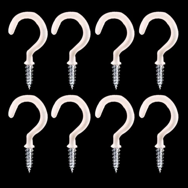 Cup Hooks 11/4 Inch Vinyl Coated Screwin Hooks Hanging Plants and