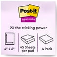 thumbnail image 3 of Post-it® Recycled Super Sticky Notes, 4 in x 6 in, Wanderlust Pastels Collection, Lined, 4 Pads/Pack, 3 of 14