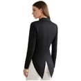 thumbnail image 5 of iiniim Women's Suit Balzer Long Sleeve Tailcoat Jackets Pageant Evening Cocktail Party Tuxedo Dress Coats Black L, 5 of 7