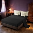 thumbnail image 4 of Homewish Tree of Life Flower Twin Bedding, Botanical Animal Theme Bedding Comforter Set, Black Reversible 7pcs, 4 of 7