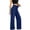 Dark Blue, variant on Women’s High Waisted Wide Leg Bootcut Jeans Trendy Stretchy Flare Jeans Pull On Casual Loose Denim Pants