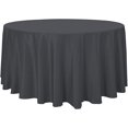 thumbnail image 1 of LAICAIW Nappe Ronde - 120 Pouces - Résistante à l'Eau, Anti-Déversement, Lavable, Nappe en Polyester, Tissu Décoratif, Housse de Table pour Table à Manger, Buffets, Fêtes et Camping, Gris, 1 of 7