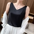 thumbnail image 5 of Timegard Tank Tops for Women Satin V Neck Sleeveless Back Spaghetti Strap Loose Fitting Business Casual Camisole Tops, 5 of 5