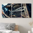 thumbnail image 3 of wall26 Canvas Print Wall Art Set Multicolor Chrome Details of Motorcycle Transportation Vehicles Photography Realism Modern Scenic Relax/Calm Dark for Living Room, Bedroom, Office - 24"x36", 3 of 5