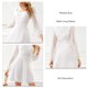 thumbnail image 5 of Vestido de manga larga cierre de cremallera lateral vestido de cintura alta agradable para la piel decoración de puntos de color sólido para trabajo de oficina para vacaciones ANGGREK Otros, 5 of 6