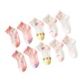 thumbnail image 3 of Calcetines tobilleros de verano para niñas, calcetines finos de malla con patrón de dibujos animados, malla transpirable, calcetines cortos cómodos para niños XL (9-12 años), 3 of 5