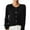Black, variant on Women's Soft and Cozy Short-Length Sweater Jacket for Fall and Winter, Round Neck Design, Winter Clothes for Women,Black,L