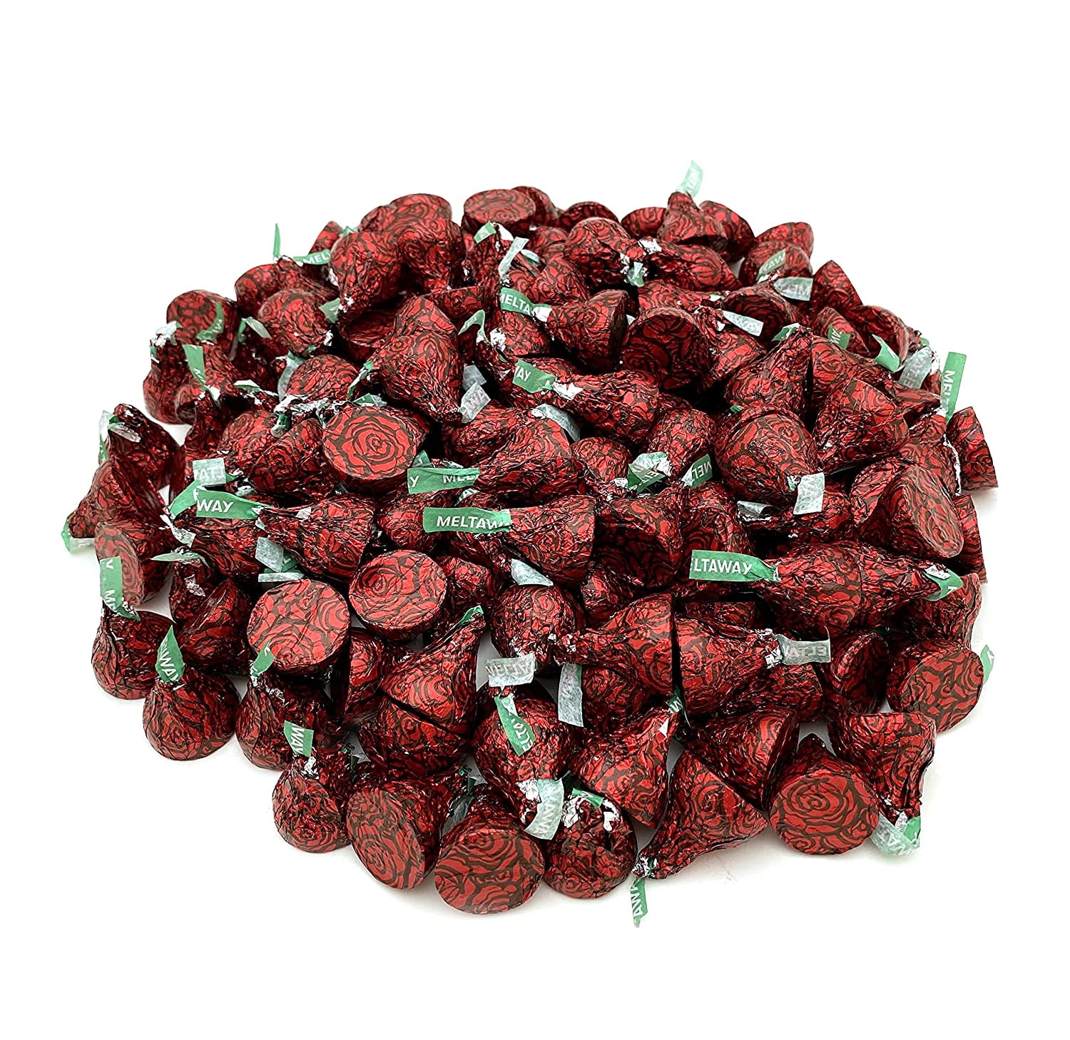 HERSHEY'S KISSES Roses Milk Chocolate Meltaway Center Candy - Bulk Pack, 2 Pounds