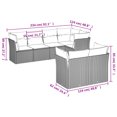 thumbnail image 5 of vidaXL 7 Piece Patio Sofa Set with Cushions Brown Poly Rattan, 5 of 5