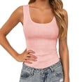thumbnail image 3 of LILIYA Basic Tank Tops for Women Long Classic Plain Color Summer Tank Tops Adjustable Straps Soft V Neck Sleeveless Camisole Undershirt Basic Tanks Top, 3 of 5