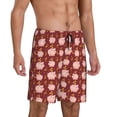 thumbnail image 2 of Kdxio Cute Pig with Coins Print Mens Sleep Shorts Bottoms Soft Comfy Pajama Wear Pants with Drawstring Pockets, 2 of 7