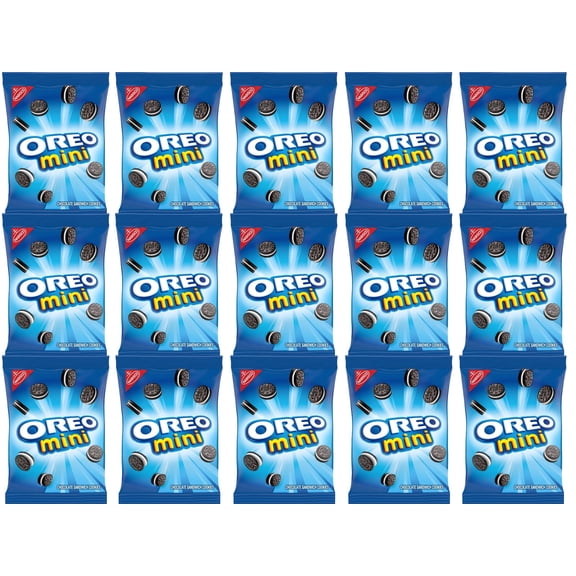 Oreo Mini Sandwich Cookies 1.5 Oz Bags, Pack of 15, Bundled By Shoppyway