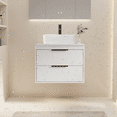 thumbnail image 4 of 24" Wall Mount Single Bathroom Vanity with Vessel Sink, Floating Cabinet Manufactured Wood Top, Faucet, Drain, 4 of 8