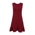 thumbnail image 4 of Liquidation d'Été 2025! Robe Grande Taille pour Femmes, Liquidation d'Été pour Femmes, Robe d'Été Unie Sans Manches Col Rond, 4 of 5