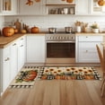 thumbnail image 5 of Sm:)e Pumpkin Bow Sunflower Linen Fall Kitchen Rugs and Mats, 17x29Inch and 17x47 Inch, Non Slip Mat for Porch Patio Hallway, 5 of 6