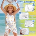 thumbnail image 5 of SEANATIVE Girls One Piece Swimsuits with Mesh Coverups Kid Teen Bathing Suit 2 PCS Swimwear Back Cutout Beachwear for Travel Beach Swimming Pools, Size 13-14, Rabbit Floral Easter Eggs White, 5 of 7
