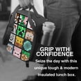 thumbnail image 5 of Insulated Lunch Bag with Pixel Block Theme for Adults, Thermal Meal Prep Tote with Adjustable Shoulder Strap and Utensil Slots, 5 of 6