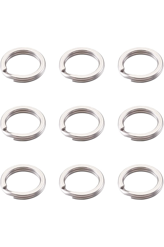 5 Set Key Chain Flat Key Rings Women Metal Swivel Clasps Snap-On Keychain Ring Hook Spring Clip Snap Hook Lobster Clasp for Keys, Lanyards Jewelry Findings, Round Edge, Gold