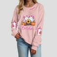 thumbnail image 6 of Godom Sweatshirt for Women Pink Ribbon Sweatshirts Long Sleeve Hoodies Pullover Tops, 6 of 7