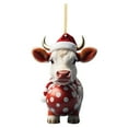 thumbnail image 2 of Fiudx Colgante de Cerdo Navideño, Diseño Plano de Acrílico, Adorno Festivo para Árbol, Decoración Llamativa, Opciones de Exhibición Versátiles, Decoración Navideña para El Hogar, Cuerda Dorada, Tamañ, 2 of 5