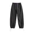 thumbnail image 5 of JTieacloth Mens Casual Stretch Chino Pant Men's Casual Pants Loose Fit Elastic Comfortable Summer Autumn Tapered Ankle Joggers For Daily Wear With Pure Color Design Black, 5 of 5