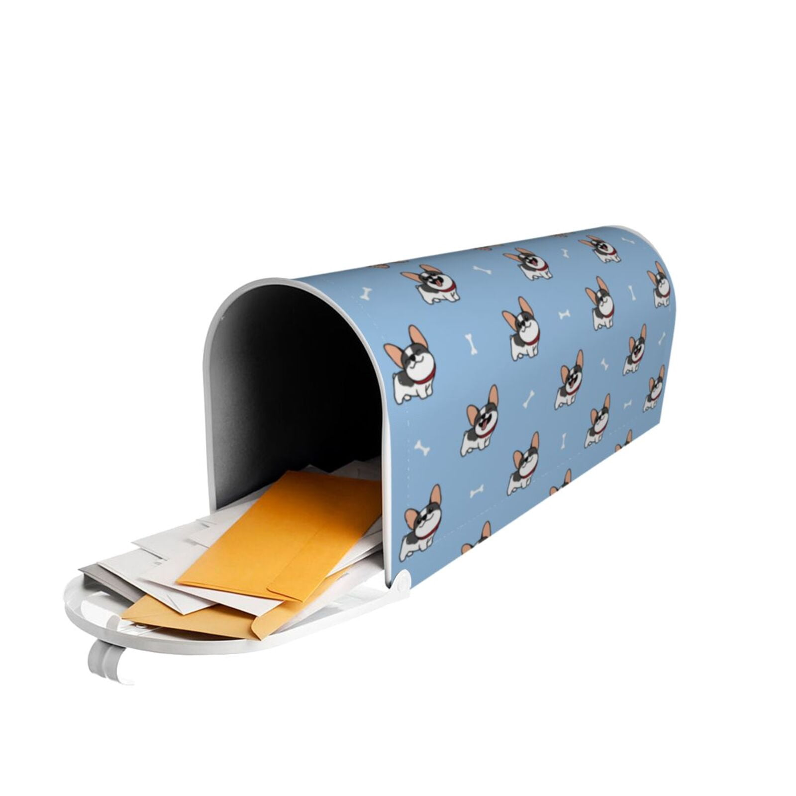Xecao French Bulldog2 for Mailbox Cover with Magnetic Strips, Waterproof and Sunscreen, Adds a Decorative Touch to Your Garden Yard.