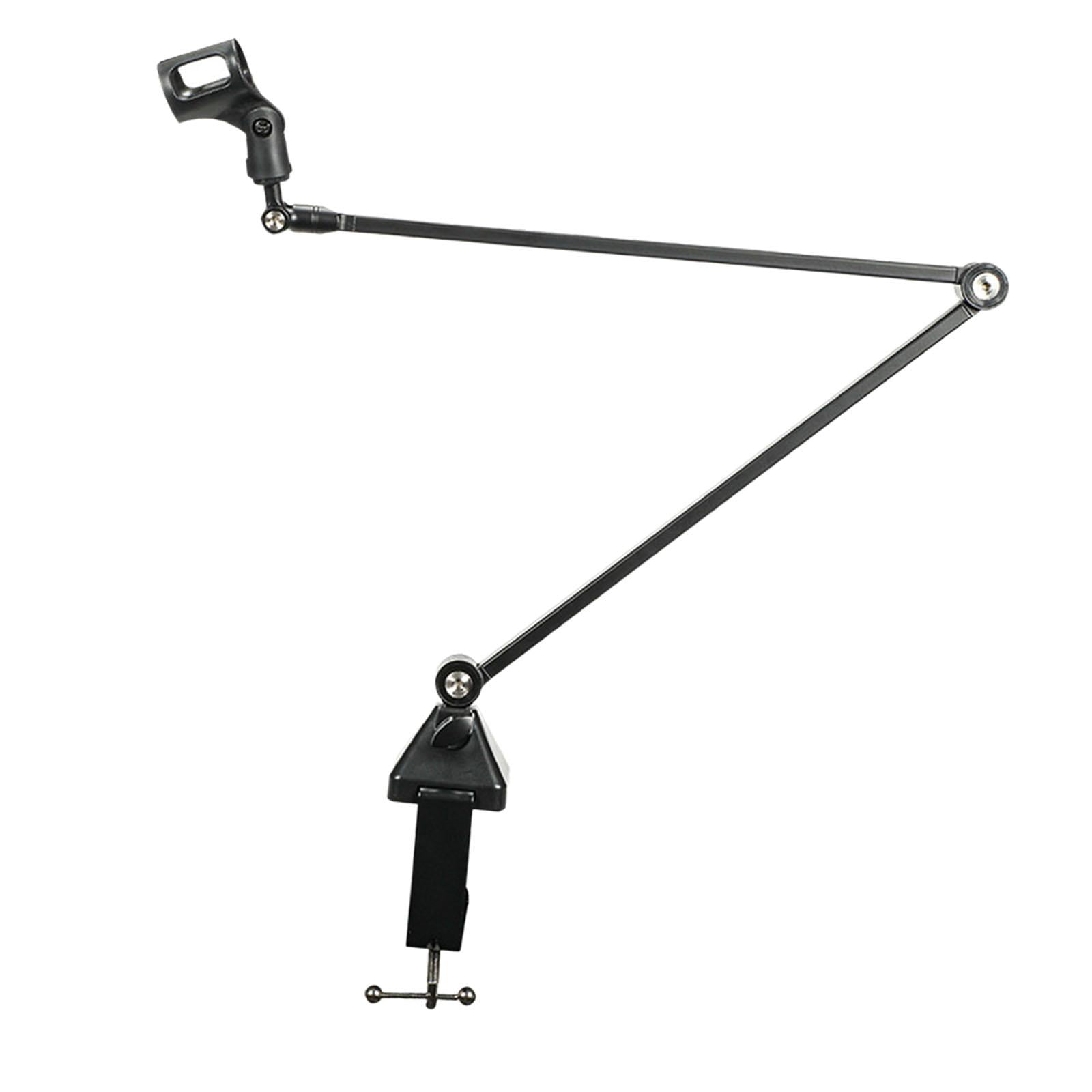Wzmzjy Microphone Boom Arm Mic Stand Desk Mounted Professional Clip on Cable Management Black