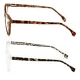 thumbnail image 2 of 2 Pairs Women 2 Tone Oval Tortoise Temple Optical Frame Fashion Reading Glasses Reader - ZT102 +1.25, 2 of 4