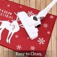 thumbnail image 4 of GlowSol Red Christmas Welcome Door Mat Floor Mats Entryway Rug Anti Slip Deer Pattern Polyester Doormat for Front Door Inside Outside, 17"x29", 4 of 7