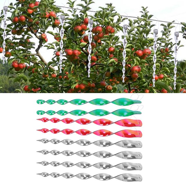 Reflective Bird Repeller Durable Hanging Rotating Bird Repellent Rod for Garden Yard Orchard