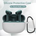 thumbnail image 2 of Kuymtek Funda de silicona para auriculares Caja de carga para Xiaomi Buds 3 Pro (Blanco) Kuymtek Componentes de la computadora, 2 of 8