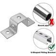 thumbnail image 3 of 5 Hole U Shaped Strut Connector Bracket For All 1-5/8inch Strut Channel, 3 of 5