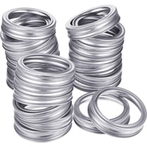 24 Pack Regular Mouth Canning Jar Rings, Regular Mouth Mason Jar Replacement Metal Rings - Split-Type Seals Jars Ring Rust Proof Leak Proof Screw Bands