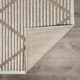 thumbnail image 5 of Hauteloom Anah Moroccan Geometric Area Rug - Outdoor Safe - Striped Diamond Performance Carpet for Porch, Patio, Living Room - High Traffic Rug - Beige, White, Brown - 5'3" x 7' (5x7 Area Rug), 5 of 20