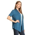 thumbnail image 3 of Women's  Basic Casual Solid Short Sleeve Open Front Cardigan (S-3X), 3 of 4