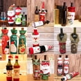 thumbnail image 2 of Suministros de diseño más vendidos, bolsas de decoración para suéter de Papá Noel, bonitas y cómodas, funda navideña para botella de vino, 2 of 4