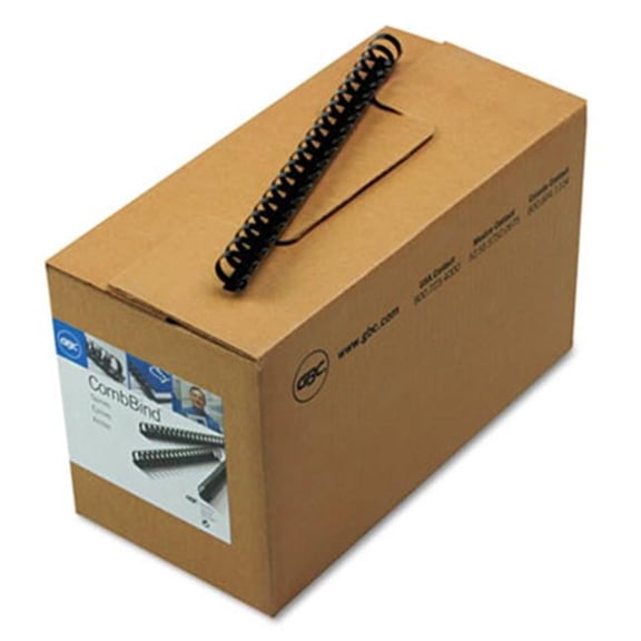 Swingline Gbc CombBind Standard Spines .75 in. Diameter 150 Sheet Capacity Black 100-Box